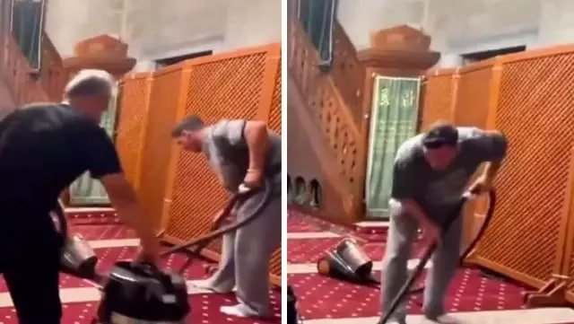 Germaniyalik sobiq futbol yulduzi Istanbuldagi masjidni tozaladi