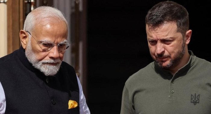 Modi va Zelenskiyning muzokaralari Ukrainadagi mojaroga bag‘ishlandi