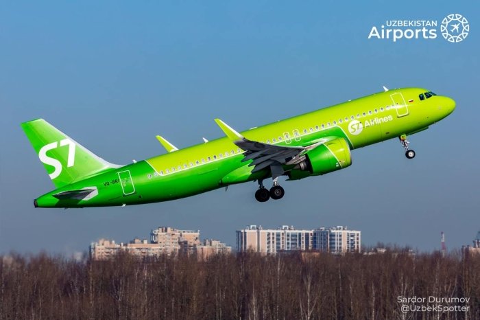 S7 Airlines aviakompaniyasi Farg‘onadan Novosibirskka to‘g‘ridan-to‘g‘ri reyslarni yo‘lga qo‘ymoqda